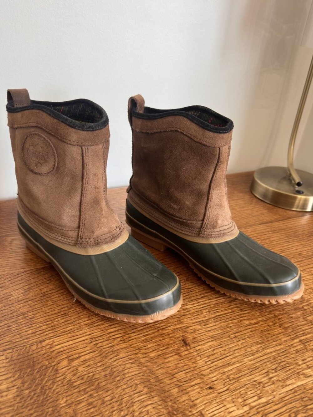 MEN'S WOODSTOCK WINTER SUEDE DUCK BOOT STYLE SIZE 9M